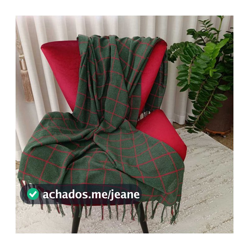 Toalha de Natal e fim de ano. Manta para sofa de algodão Luxo, Decoração Chic Tear Mineiro