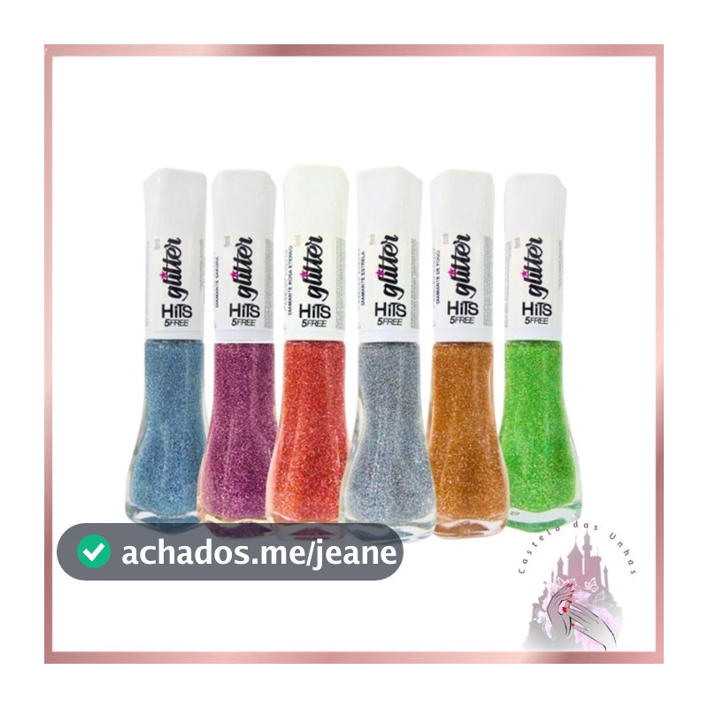 Esmalte Hits Glitter Diamante Refletivo 8ml - Escolha sua cor