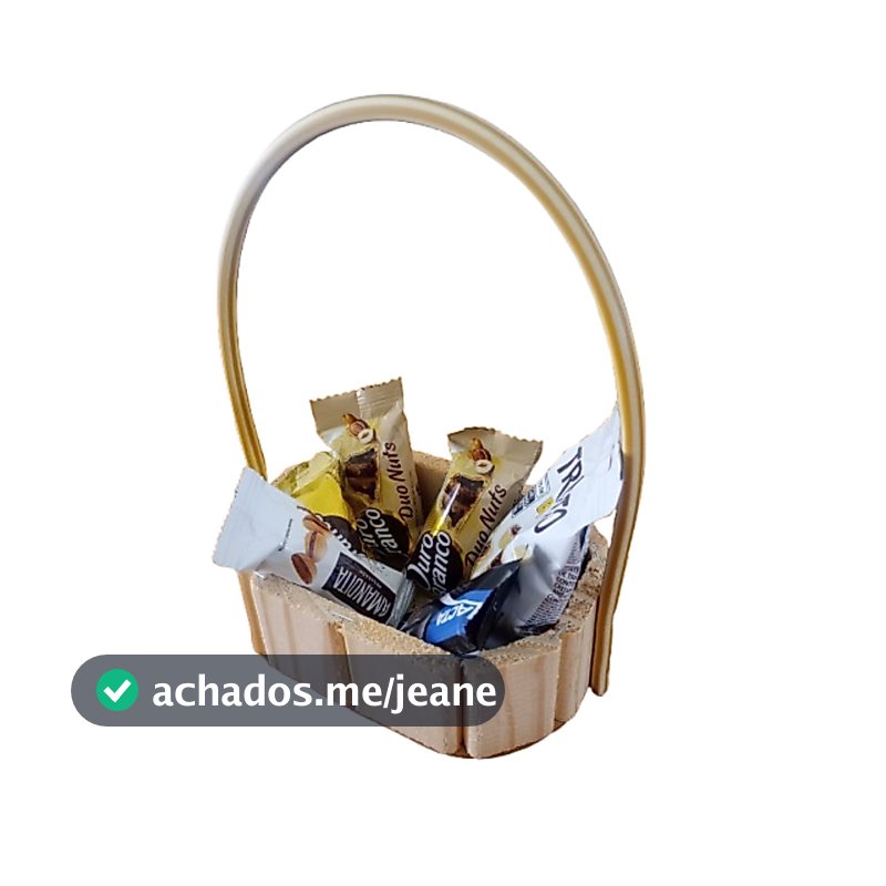 kit 8 Cestas Oval 15cm Cestas de Madeira Pinus para Presentes e Decorações