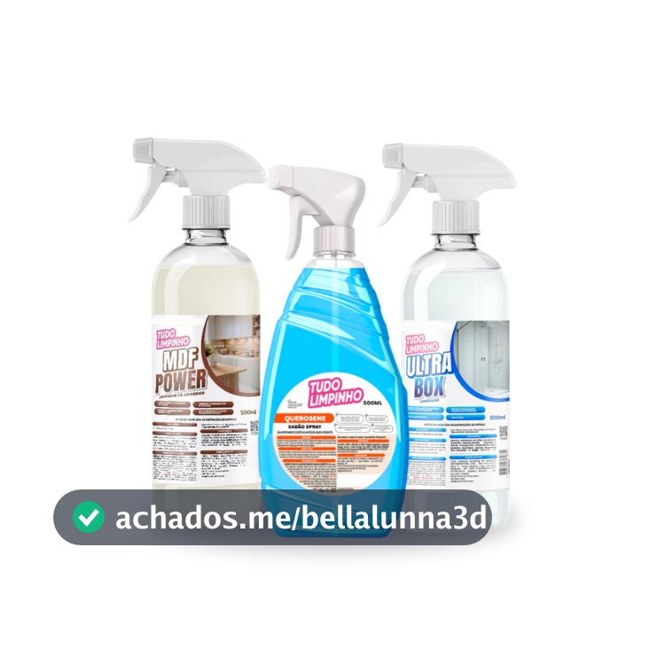 KIT TRIO SPRAY + MDF POWER + ULTRA BOX TUDO LIMPINHO
