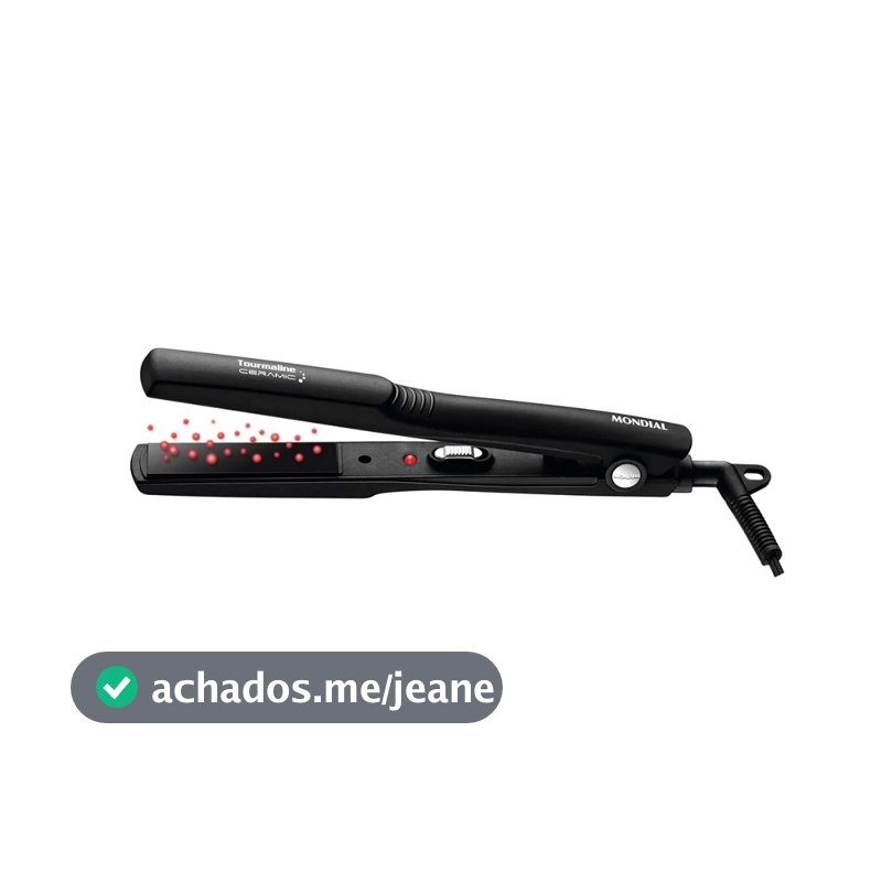 Prancha Alisadora Mondial Tourmaline Ceramic Bivolt Temperatura Máxima 220°C
