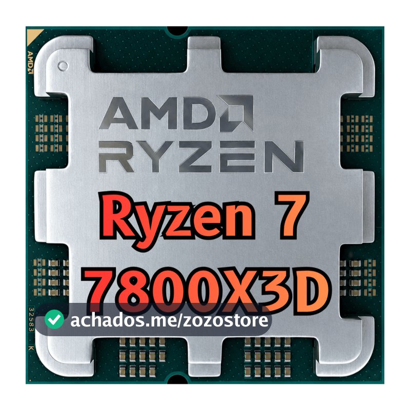 Processador AMD Ryzen 7 7800X3D, 4.2GHz, 5.0GHz Max Turbo, Cache 104MB, AM5, Com Vídeo Integrado