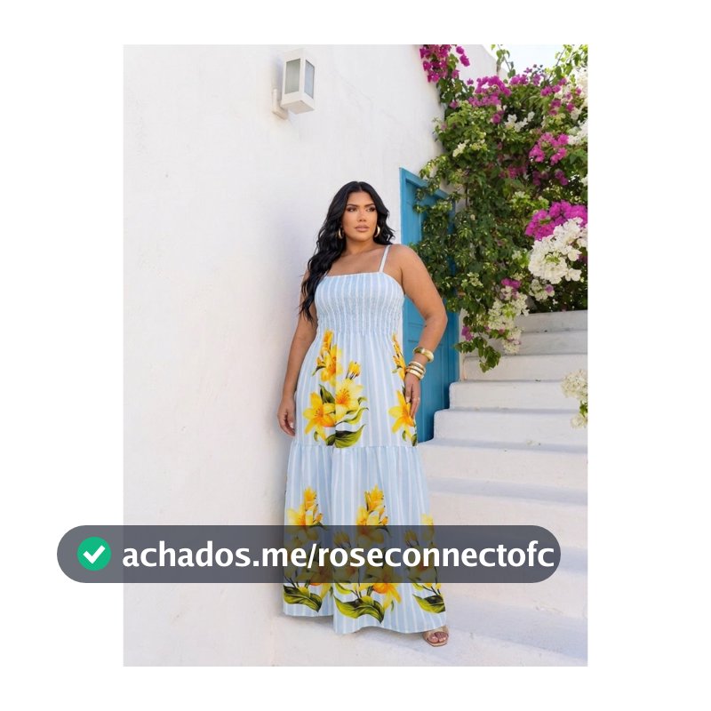 Vestido Longo Plus Size Estampado Florido Listrado Poa All Curve Alças Finas Elastico Modelador