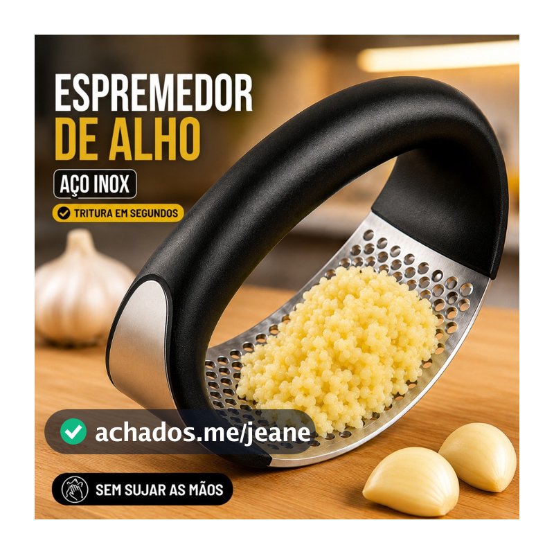 1 a 3 Espremedor De Alho Inox Amassador Triturador Manual Cozinha Resistente  Aço Inox e ABS