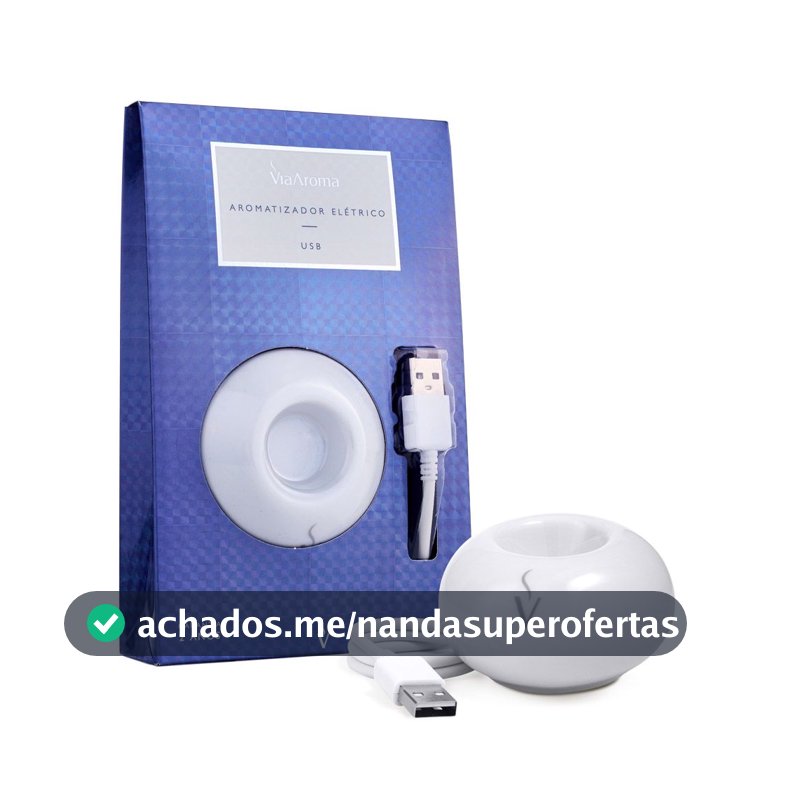 Difusor Aromatizador Elétrico porcelana portátil USB para ambientes  -Via Aroma