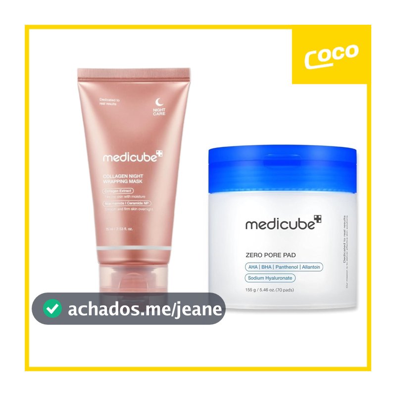 MEDICUBE zero pore pad 2.0&collagen night wrapping mask 75ml