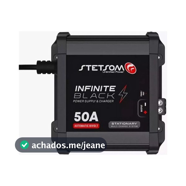 Fonte Carregador Stetsom Infinite 50a Amperes Som Automotivo Para Caixa Bob Som Carro 12v Bivolt Carregador Dynam