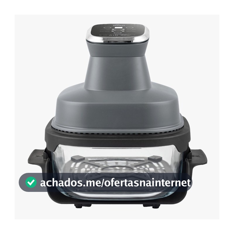 Fritadeira Elétrica 4L com Cesto de Vidro 1500W AFV-101 Air Fryer Travessa de vidro com Tampa Kian