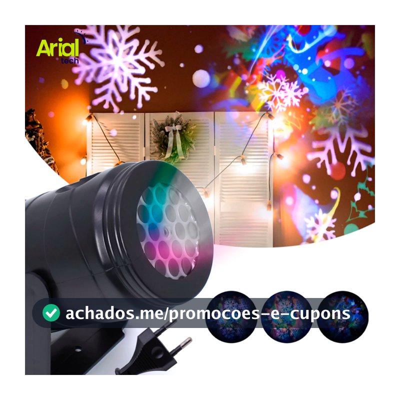 Projetor Led Natal Laser Desenhos Natalinos Jardim