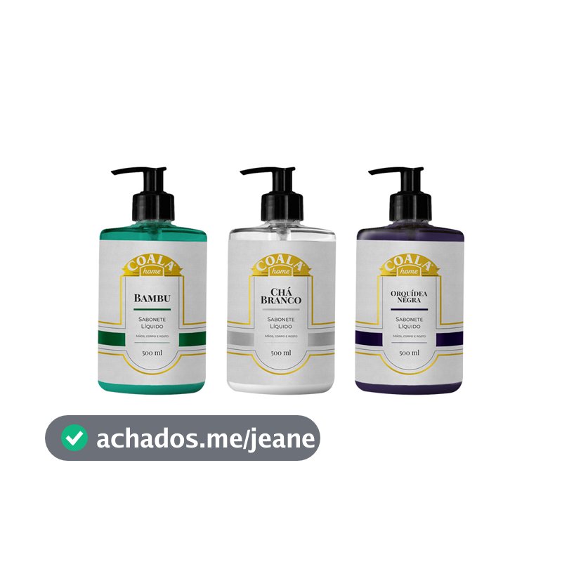 Kit 3 Sabonetes Coala Home + Bambu + Chá Branco+ Orquídea Negra