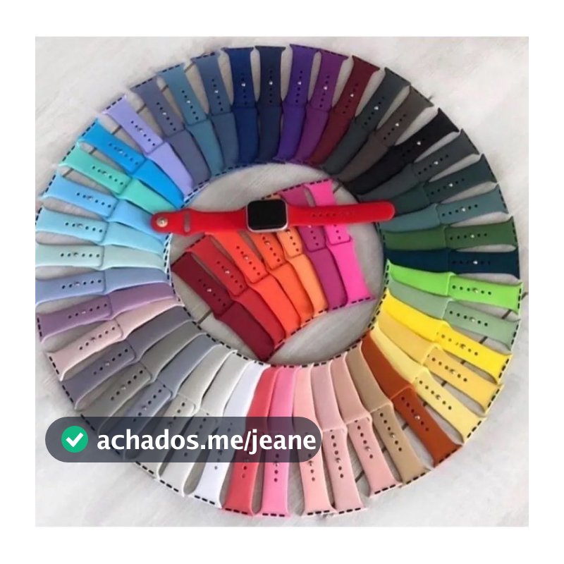 Pulseira Apple Watch Silicone Compatível Relógio 38mm/40mm/41mm 42mm/44mm/45mm/49mm