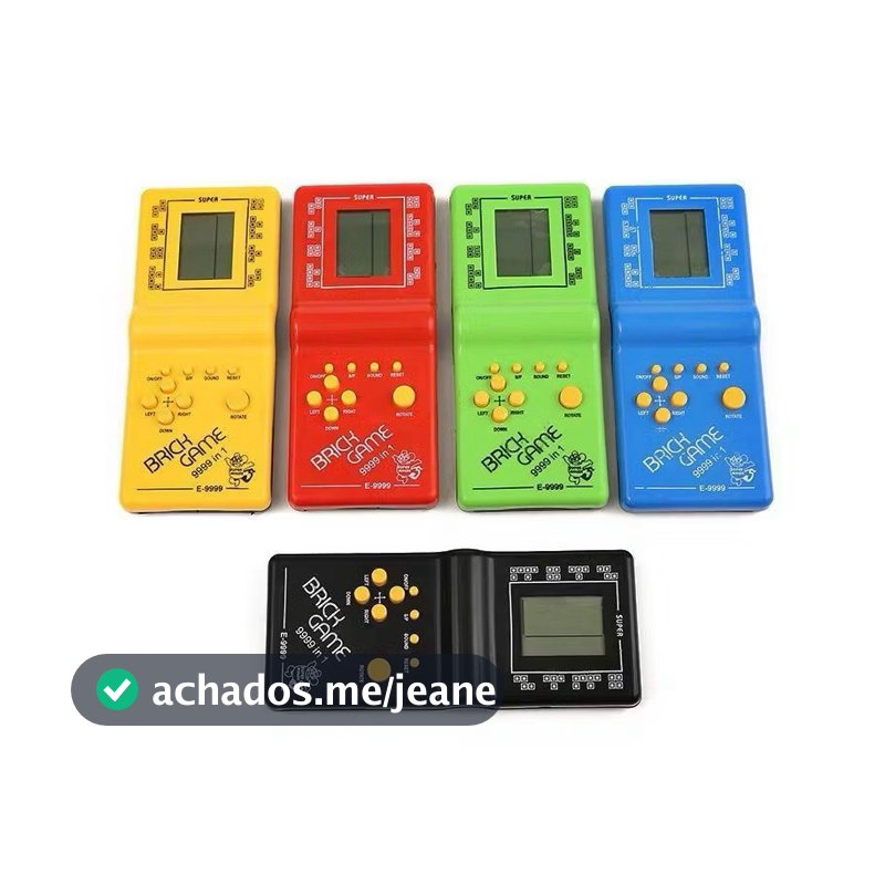 kit 20 Vídeo Game Portátil 9999 Jogos em 1 Mini Game Antigo Retrô com cores aleatórias Transparente.