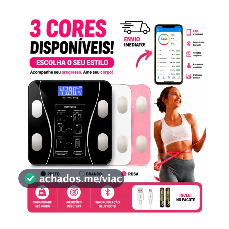Balança Digital Medidora Corporal Bioimpedância balança digital corporal balança corporal até 180kg