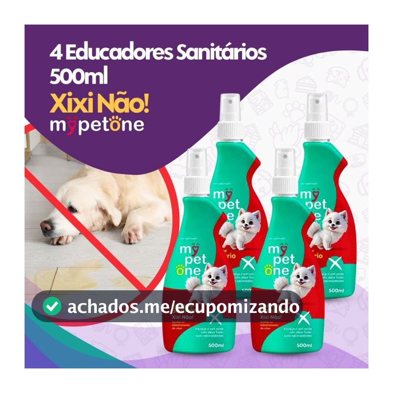 Kit 4 Educador Sanitário Xixi Não Mypetone - 500mL