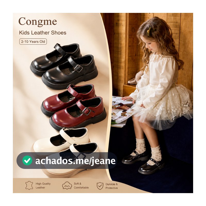 2-10 Anos Meninas Sapatos De Couro Da Criança Do Miúdo Estilo Escolar Branco Preto Planos Boneca Vestido Escolares