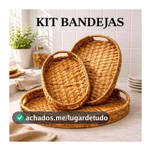 BANDEJA MULTIUSO OVAL SERVIR CAFÉ DA MANHÃ VIME PVC