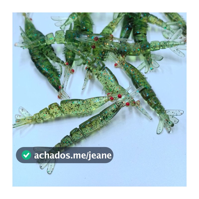 Dupladuoyu 20 Pcs Isca De Pesca De Camarão Macio 40mm/50mm Silicone Multi-Jointed Macia Artificial Equipamento