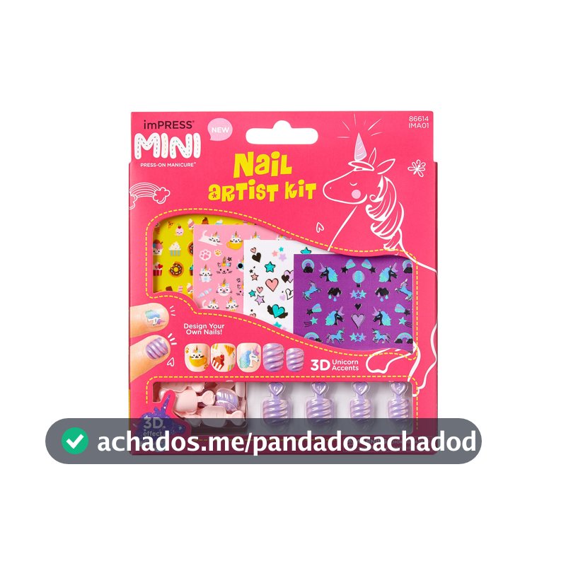 Unha Postiça ImPRESS Mini Kit Infantil Nail Art - Kiss New York
