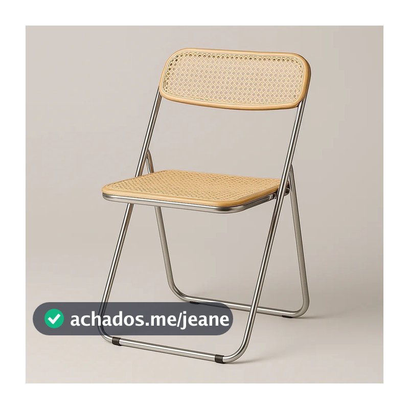 Cadeira Dobrável Aço Inox Resistente Moderna Luxo