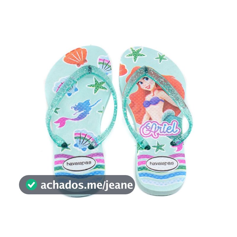 Chinelo Infantil Menina Havaianas Personagens e desenhos