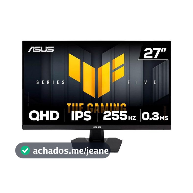 Monitor Gamer Asus TUF Gaming, 27 Pol, Fast IPS, QHD, 0.3ms, 255Hz, ELMB Sync, HDMI/DP, VG27AQME5F