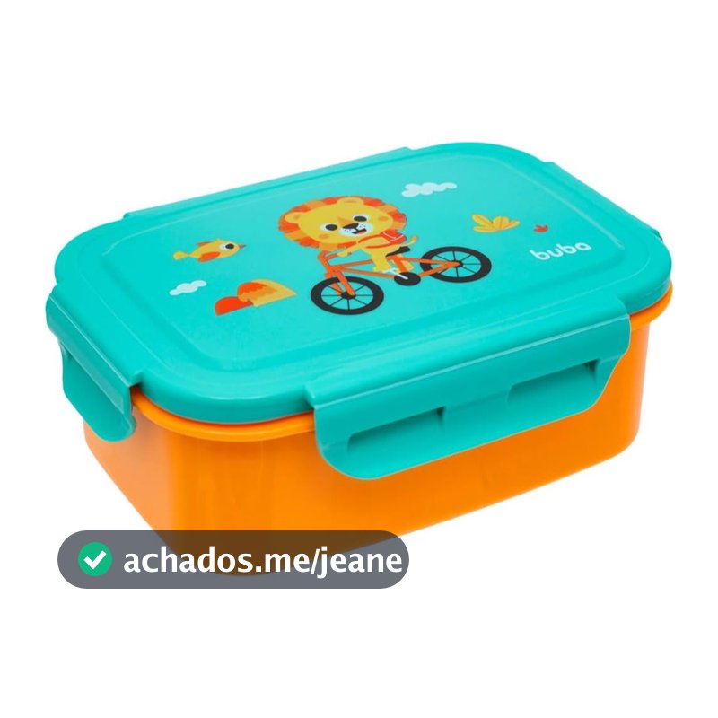 Bentô Box Buba Zoo Divisórias Lancheira Marmita Pote Merenda