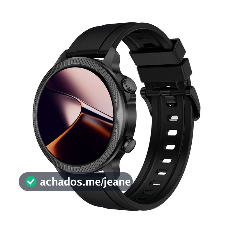 Smartwatch Multi G2R Tela 1,43 HD GPS Proteção IP67 Preto - WR208