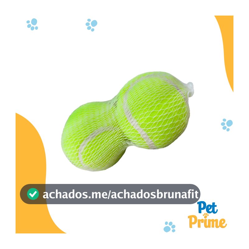 Kit 2 Bolas de Tênis para Cachorro e Gato Pet Prime