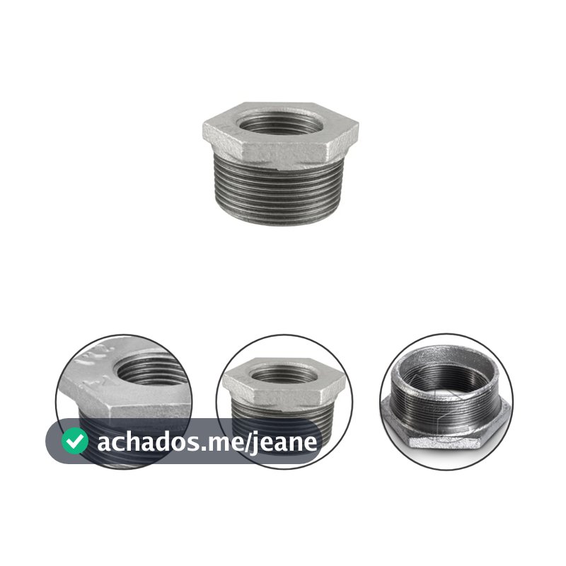 :  Bucha De Redução 2 x 1.1/ 2 Galvanizada BSP Irrigação