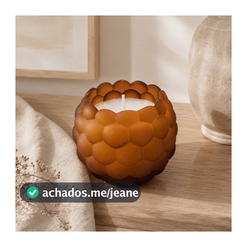 Vela Decorativa Em Vidro Presente Elegante Luxo Decoracao Aconchegante