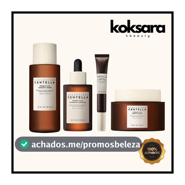 skin1004 madagascar centella probio-cica (toner 210ml/ampoule 50ml/cream 50ml/eye cream 50ml)