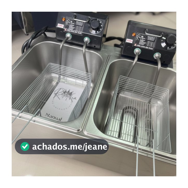 Fritadeira Elétrica Industrial em Inox Dupla 10 Litros com 6.000 Watts -Eficiência e Qualidade para sua cozinha.