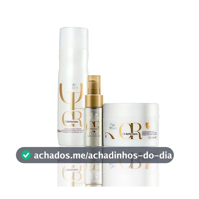 Kit Oil Reflections Shampoo, Máscara e Oil Reflections Light 30ml