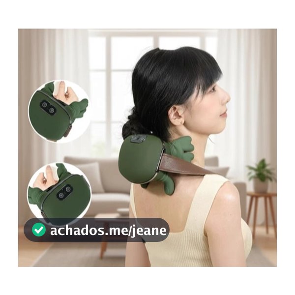 Massageador Elétrico Portátil Alívio P/ Pescoço 3 Intensidades + Aquecimento Infravermelho - COMERCIAL