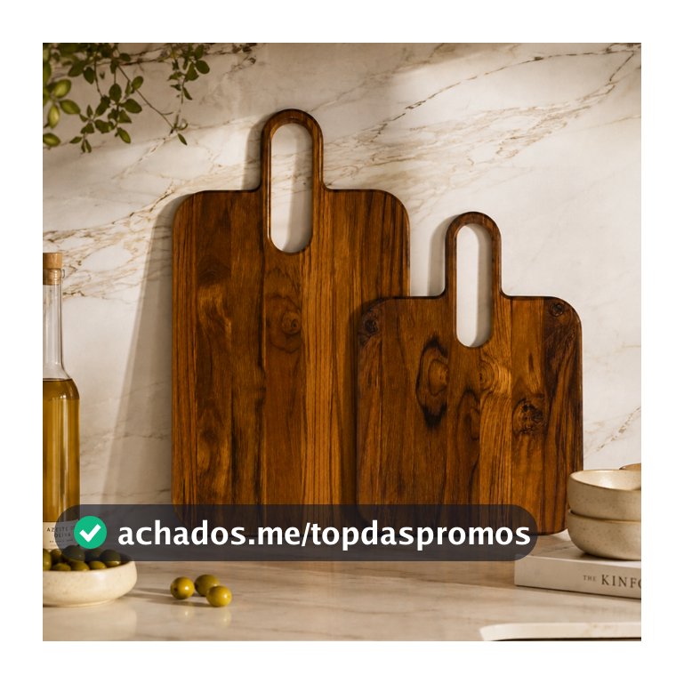 Kit Tábua de Corte Nobre - Decorar Servir Preparar e Ambientar Cozinha Pequena e Grande