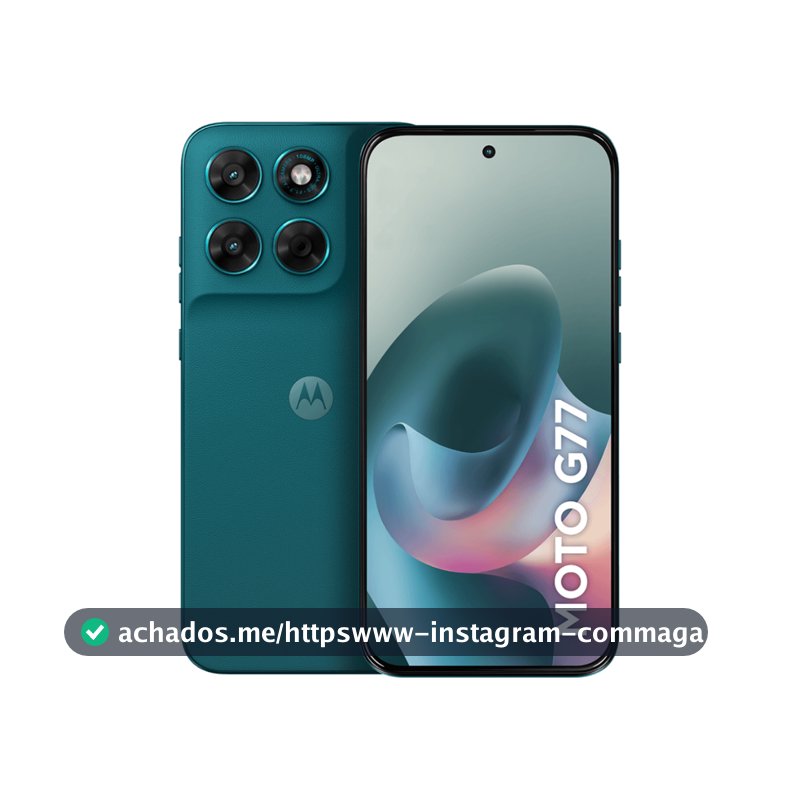 Smartphone Motorola Moto G77 256GB, 5G, 24GB RAM Boost, Tela de 6,8 Super HD, Câm. 108MP - Verde Escuro