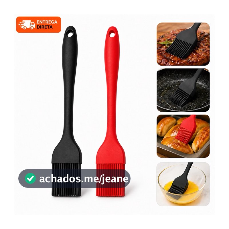 Pincel Culinário Silicone Pincelar Cozinha Untar Forma Confeitaria