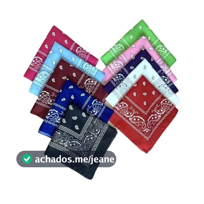 Lenço Bandana Estampado Unissex – Para Cabelo, Pescoço ou Look Fashion, Várias Cores