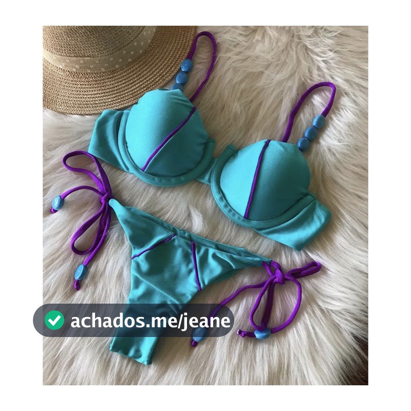 Biquini Feminino de cor sólida com alça ajustável maio Maio Feminino Praia