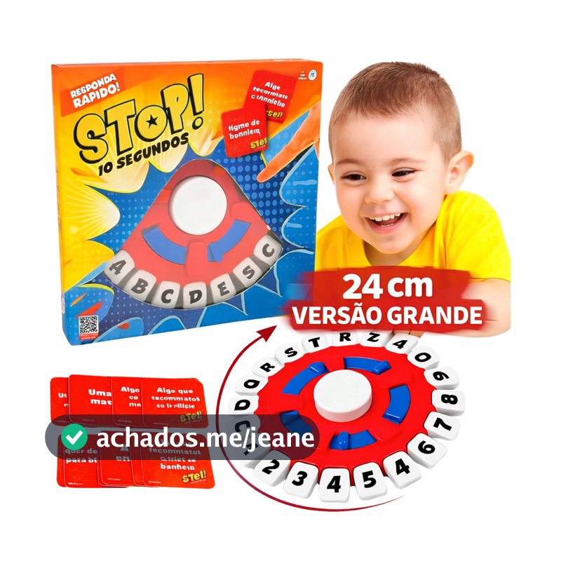 Jogo Stop Em Português Tecla Letras Palavras Responda Rápido Com Temporizador De Mesa 10 Segundos