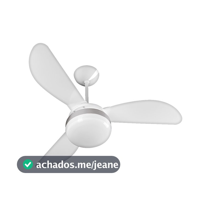 Ventilador de Teto Ventisol Fênix Branco / Silver 3 Pás CV3 Premium - 220v