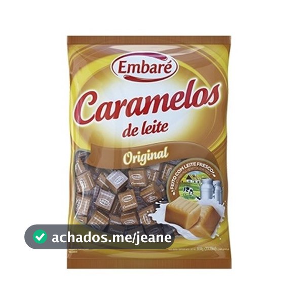 Bala Mastigavel Caramelo 660gr Embare Baunilha