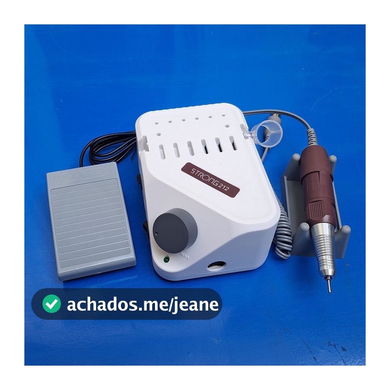 Motor Profissional STRONG 212  Com Pedal E Caneta Original 35.000 Rpm Bivolt Vire Com A Chavinha 110/ 220w