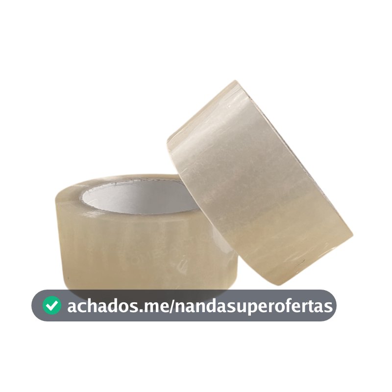 Kit com 2 fitas adesiva transparente p/ fechar caixa, super forte resistente, 45 mm x 100 m cada