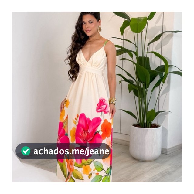 Vestido Longo Estampado Floral Soltinho Elegante Moda Feminina