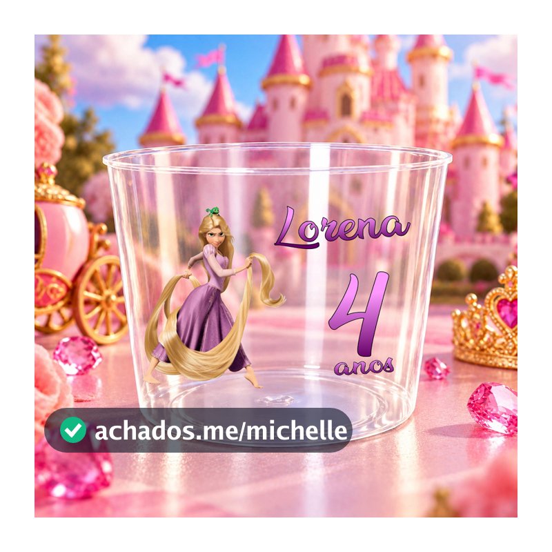 15 Baldes de pipoca 1,5l Personalizados Rapunzel