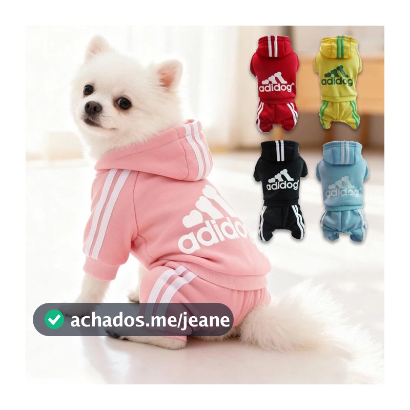 Macacão Roupas Para Cachorro Pequenos Médios Moletom Com Capuz Chihuahua Casaco De Inverno