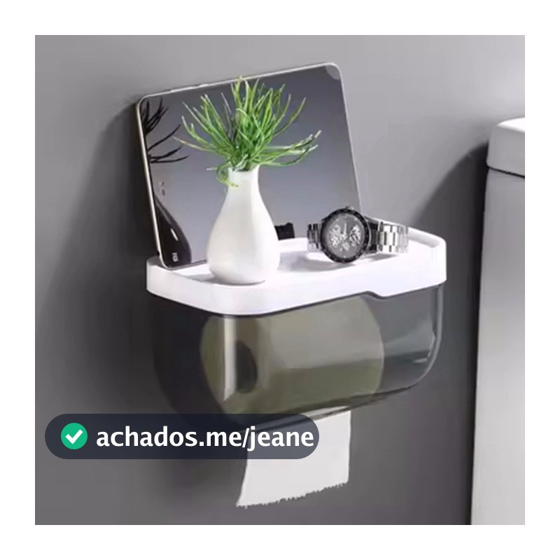 Suporte De Parede Banheiro/Caixa Organizadora Com Papel Higiênico/Sem Furar pronta entrega