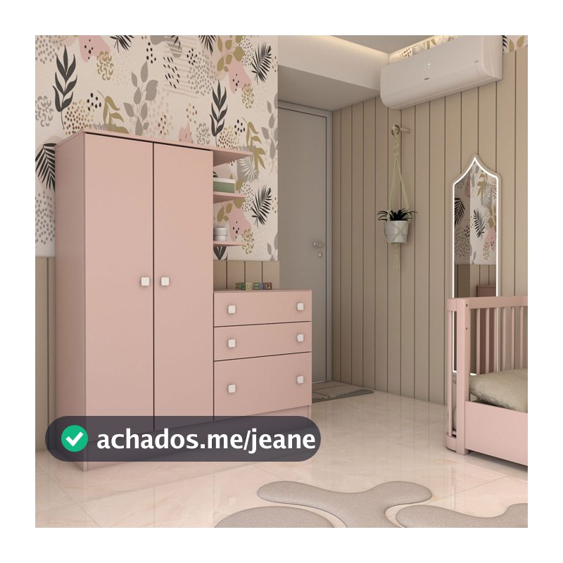 Guarda-Roupa Infantil com Cômoda Colorê 2 Portas 3 Gavetas - Panorama Móveis