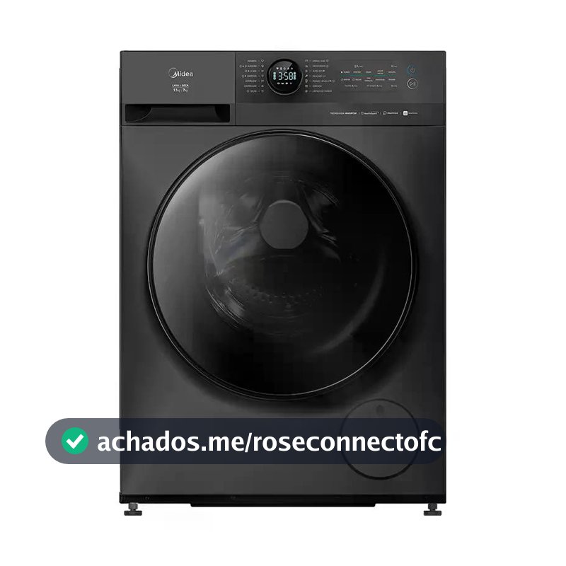 Lava e Seca Midea 11kg Slim Titanium 220V Inverter HealthGuard  wifi Autolimpeza